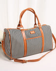 Striped travel bag