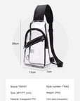 Men's PVC Waterproof Transparent Chest Bag