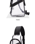 Men's PVC Waterproof Transparent Chest Bag