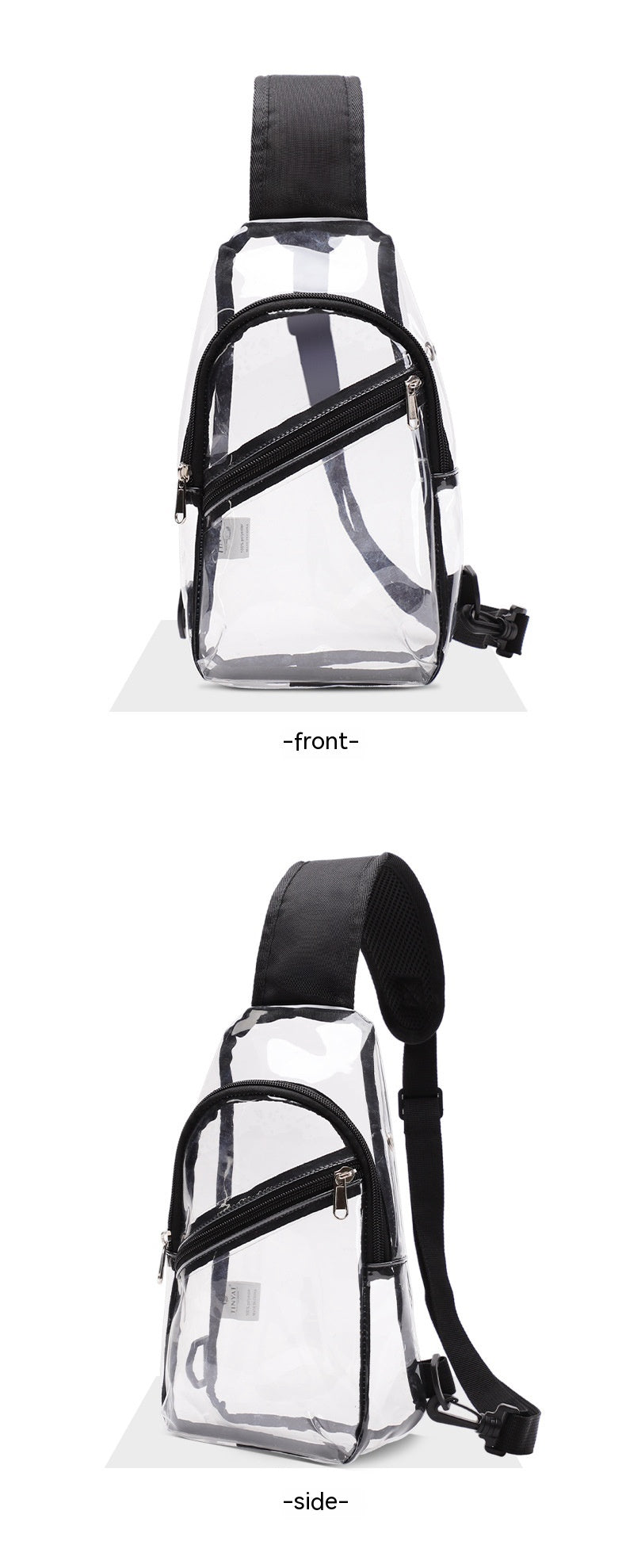 Men's PVC Waterproof Transparent Chest Bag