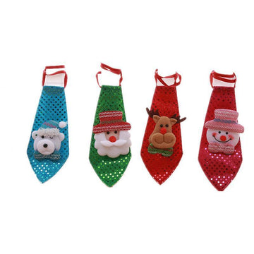 Christmas colored sequins tie decorations