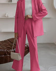 Women's Fashion Casual Solid Color Coat Trousers Suit