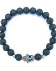 Bergamot evil eye stone bracelet