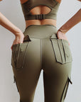 High Waist Leggings with Pockets Workout Gym Legging Scrunch Butt Yoga Pants