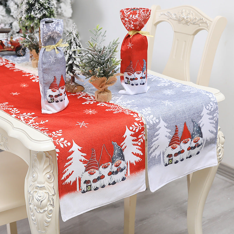 Christmas decorations cartoon printing tablecloth