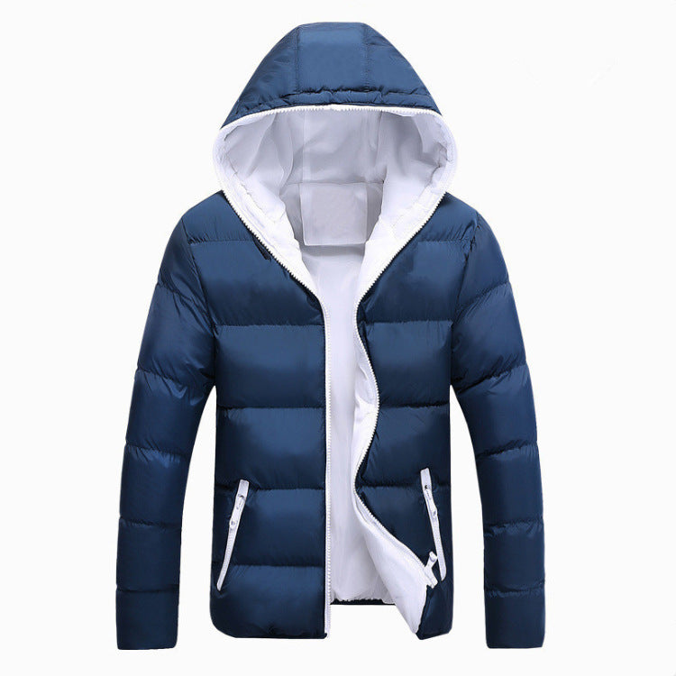 Men's plus size hooded padded down coat