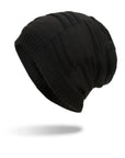 Fleece Three Stripes Knitted Beanie Hat