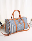 Striped travel bag