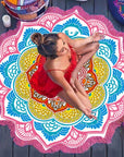 Polygon Printing Tassel Round Bath Towel Yoga Mat