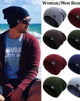 Unisex Fashionable Knitted Beanie, Winter Wool Elastic Hat For Outdoor Cycling, Camping, Travel Winter Beanie Hat Acrylic Knit Hats For Men Women