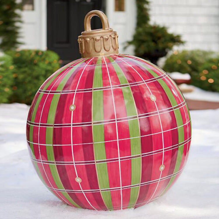 Christmas Ornament Ball Outdoor Pvc 60CM Inflatable Decorated Ball PVC Giant Big Large Balls Xmas Tree Decorations Toy Ball