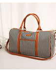 Striped travel bag