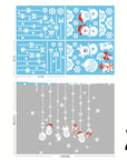 Christmas Decorations Glass Electrostatic Stickers