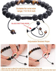 Tiger Eye Couple Bracelets Matte Black Agate Beads Bracelet