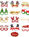 Christmas Decorations Glasses Suit