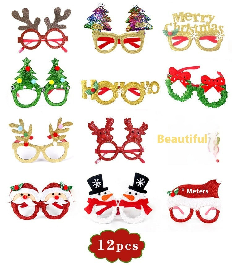 Christmas Decorations Glasses Suit