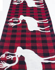 Christmas Elk Snowman Table Runner Merry Christmas Decorations