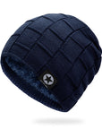 Hat Men Winter Thick Woolen Yarn