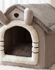 Foldable Dog House Pet Cat Bed Winter Dog Villa Sleep Kennel Removable Nest Warm Enclosed Cave Sofa Pets Supplies