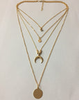 Fashionable Personality New Multi-layer Moon Disc Pendant