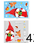 Christmas Decorations Glass Electrostatic Stickers