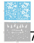 Christmas Decorations Glass Electrostatic Stickers