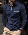 Men's Long Sleeved Sports Polo Shirt