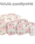 Makeup Bag  Printed Bow Toiletry Pouch Waterpro