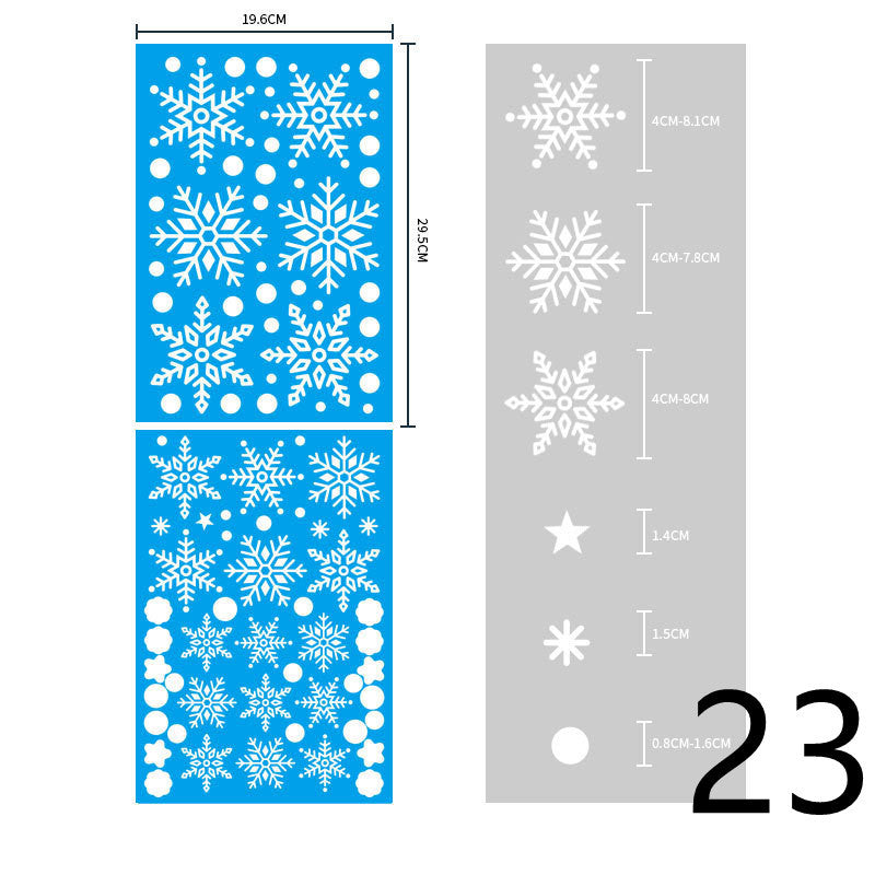 Christmas Decorations Glass Electrostatic Stickers