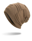 Fleece Three Stripes Knitted Beanie Hat