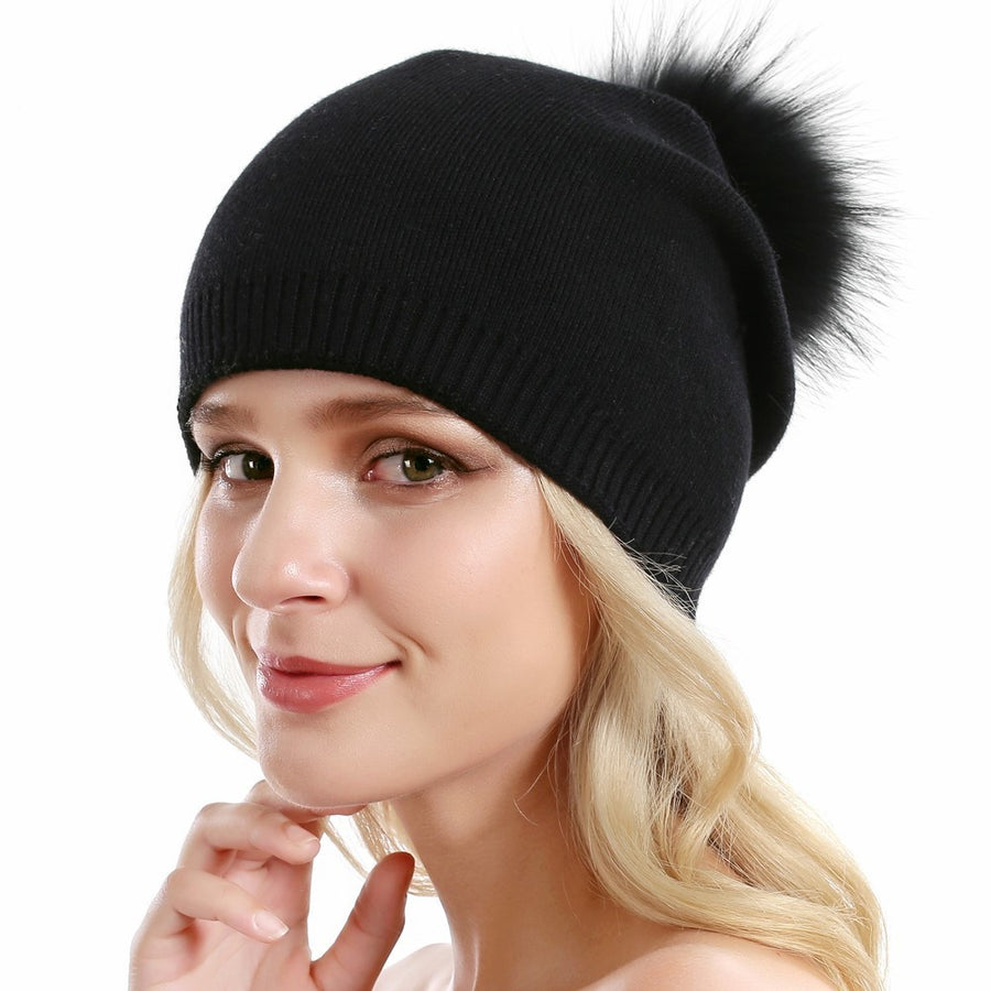 Fur Pompom Hats