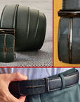 Men's Ratchet Belt Leather Mens Belt With Slide Buckle Ratchet Belts For Men USA