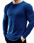 New Long Sleeve T Shirt Sport Men Gym Shirt Quick Dry Gym Fitness Training Running T Shirt Men Workout T-Shirt Bodybuilding Tops