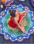 Polygon Printing Tassel Round Bath Towel Yoga Mat