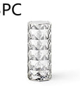 Nordic Crystal Lamp USB Table Lamps Bedroom Touch Dimming Atmosphere Diamond Night Light Rose Projector Lamp Decor