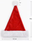 Decorations Red Plush Christmas Hat