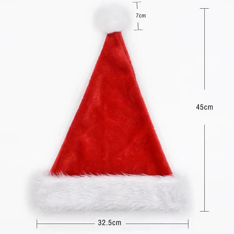 Decorations Red Plush Christmas Hat