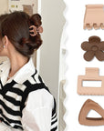 Coffee Color Series Three-piece Set Barrettes Updo Hair Accessories