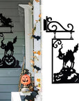 Halloween Courtyard Black Cat Witch Ghost Metal Decorations