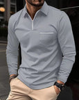 Men's Long Sleeved Sports Polo Shirt