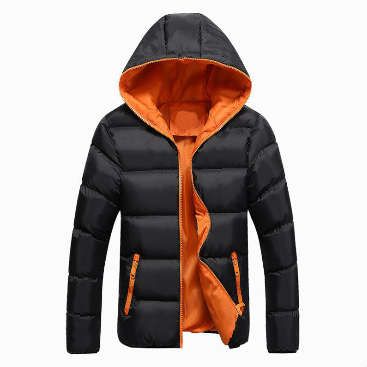 Men's plus size hooded padded down coat