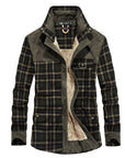 Winter Jacket Men Thicken Warm Fleece Jackets Coats Pure Cotton Plaid Jacket Military Clothes