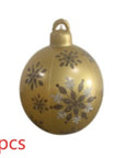 Christmas Ornament Ball Outdoor Pvc 60CM Inflatable Decorated Ball PVC Giant Big Large Balls Xmas Tree Decorations Toy Ball