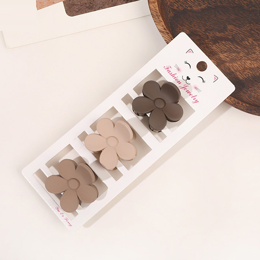 Coffee Color Series Three-piece Set Barrettes Updo Hair Accessories