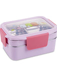 Stainless steel lunch box double lunch box