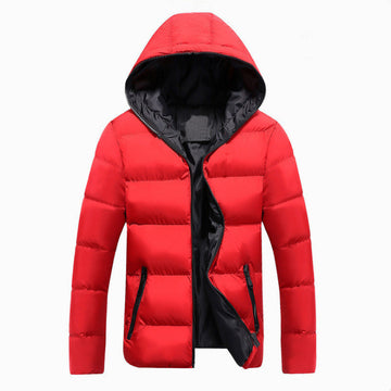 Men's plus size hooded padded down coat