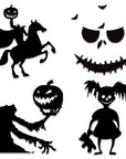 Halloween Decorations Skull Hand Pumpkin Door Sticker Felt Cloth