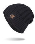 Velvet Short Cuffed Pullover Knitted Beanie Hat