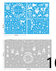 Christmas Decorations Glass Electrostatic Stickers