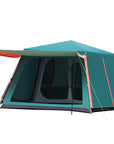 Outdoor Fully Automatic Aluminum Pole 3-4-5-8 People Double-layer Thickening Rainstorm Field Camping Big Tent